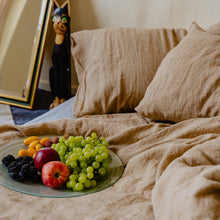 Load image into Gallery viewer, Chewy Caramel Linen pillowcase
