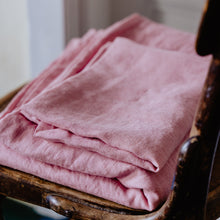 Load image into Gallery viewer, Pink Rose linen bedding set
